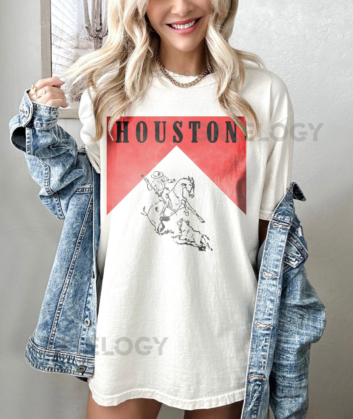 Houston Vintage Graphic Tee Space City Texas_395