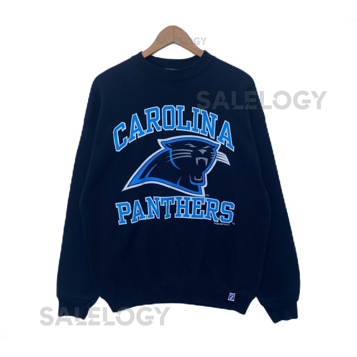 Vintage CAROLINA PANTHERS Nfl Sweatshirt Sweater Crew Neck Extra Large Pullover Vtg 90s National Football League American Black Colour_1046