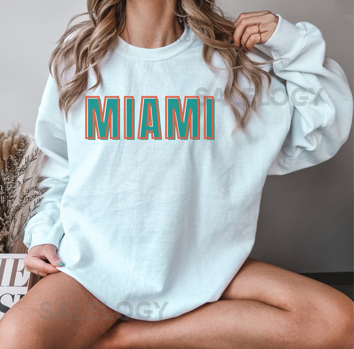 Vintage Miami Dolphins Sweatshirt NFL Football Team Crewneck_699
