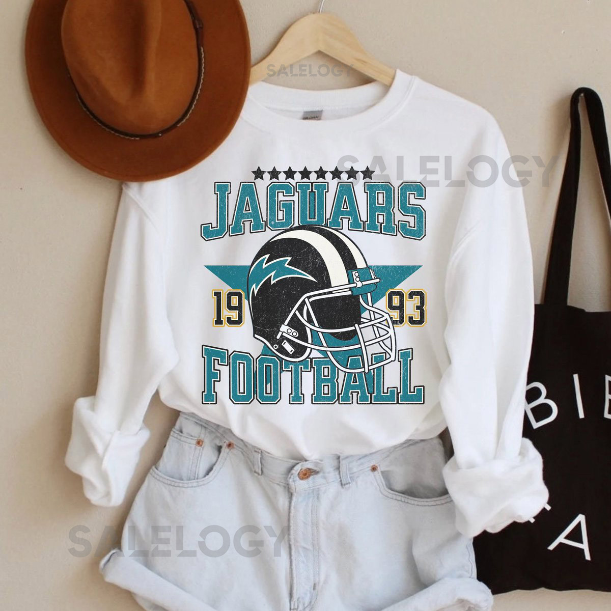 Jacksonville Football Sweatshirt Jaguars Crewneck Vintage Style Jacksonville Sweatshirt Jacksonville Football Sweater Jaguars Swea_619