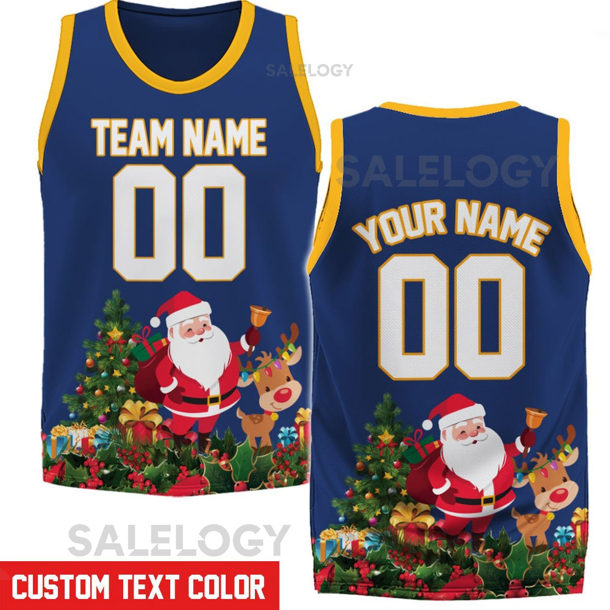 Custom Christmas Basketball Jersey Team Name Number Santa Claus Basketball Jersey Team Game Day Outfit Basketball Jersey for Christmas_145