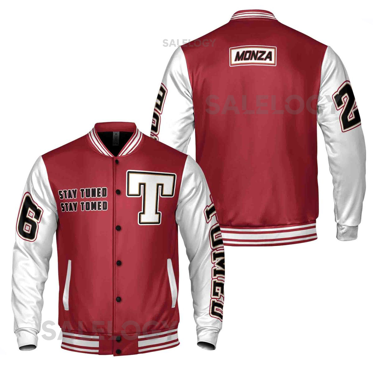 Customizable Varsity Baseball Jacket Unisex Bomber All-Season_41