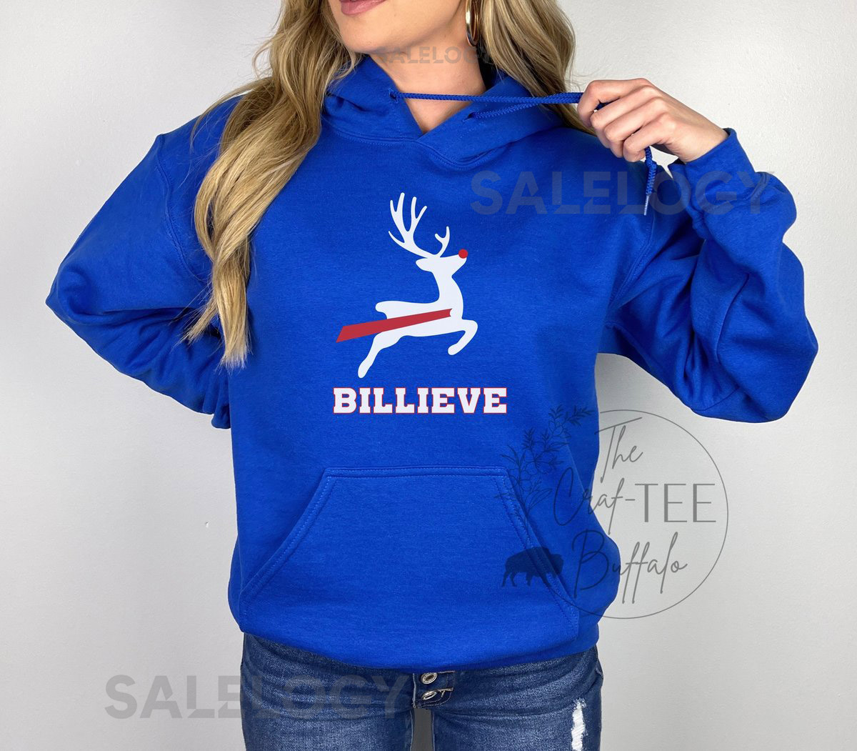 Buffalo Reindeer Christmas Unisex Hoodie_298