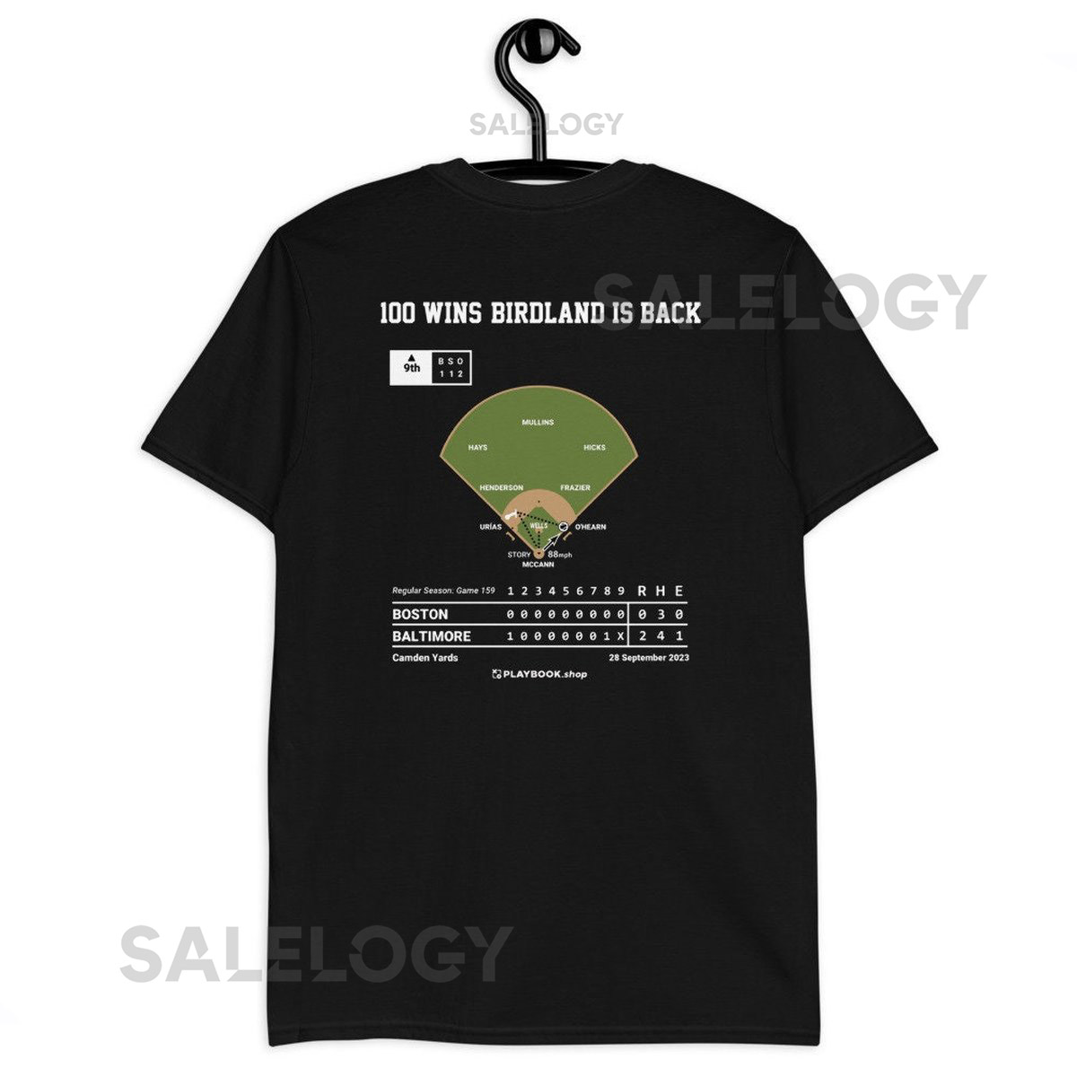 Greatest Orioles Plays T-shirt 100 Wins Birdland is Back 2023_335