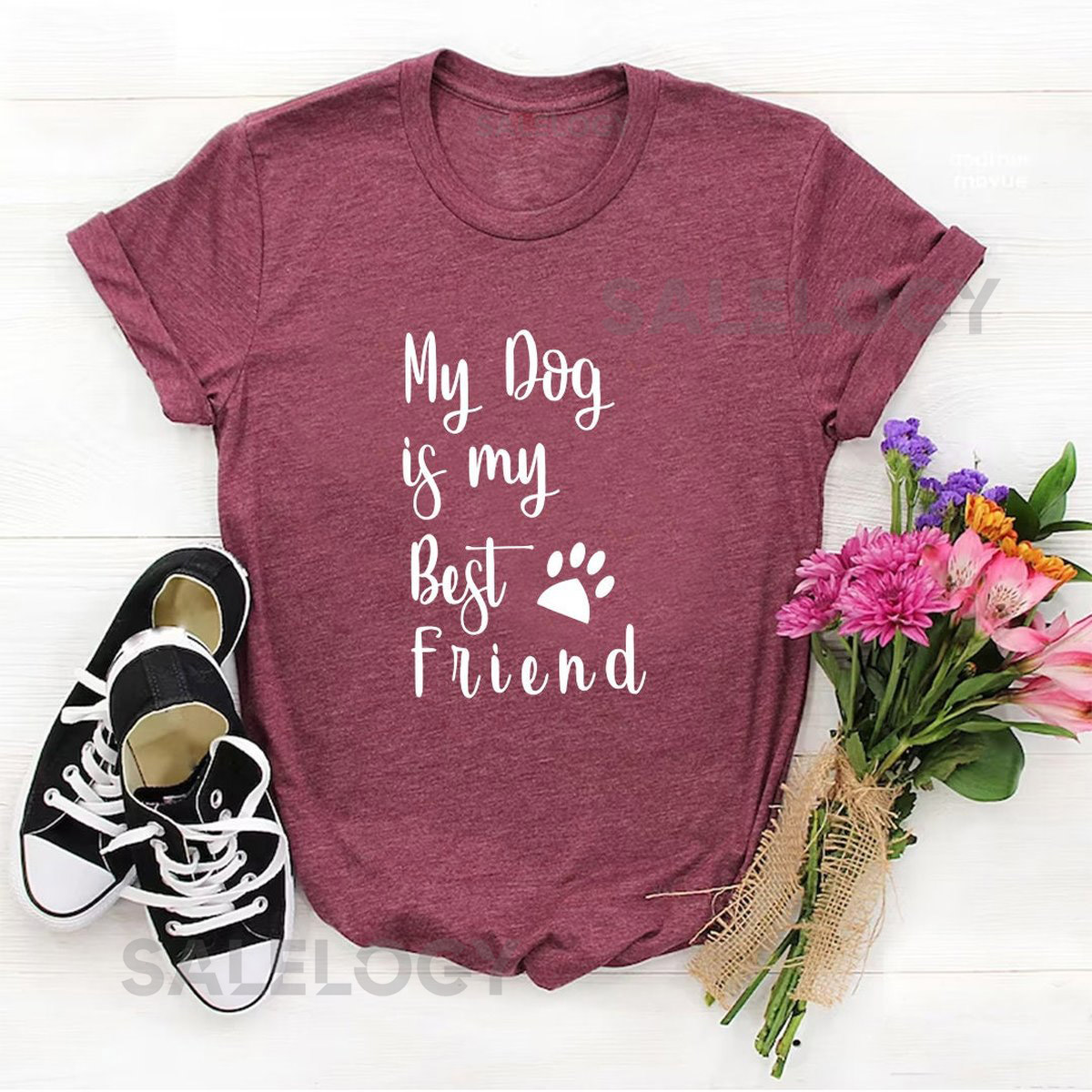 My Dog Is My Best Friend T-Shirt - Customized Graphic Unisex Tee - Unconditional Love -Express Yourself -Trendy design -Premium Quality_725
