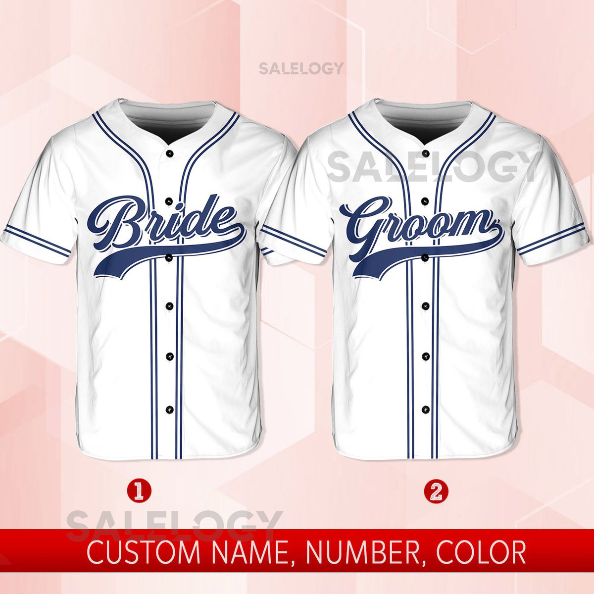 Personalized Bride And Groom Baseball Jersey Custom Matching Couple Jersey Baseball Jersey For Engagement Married Couple Wedding Jersey_49