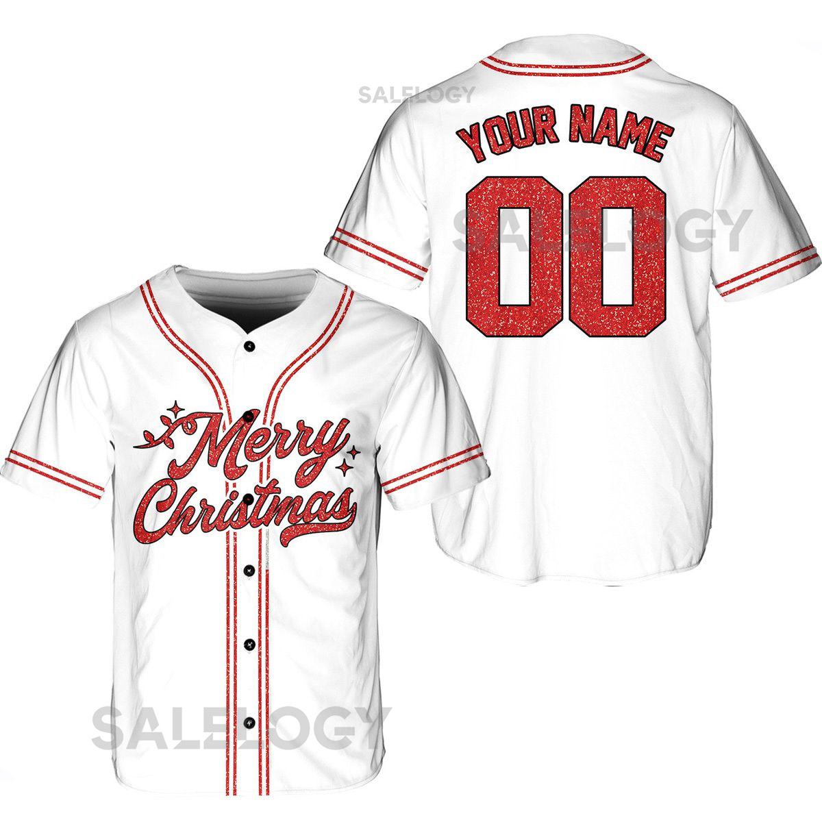 Personalized Merry Christmas Baseball Jersey Custom Name And Number Baseball JerseyChristmas Jersey Gift For Family Matching Baseball Team_248