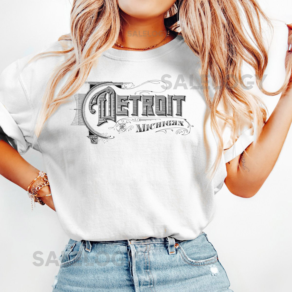 Retro Detroit T-Shirt Detroit Shirt Detroit T-shirt Detroit Michigan Vintage Detroit Shirt Detroit Detroit Gift Gift for Detroit Fan_719