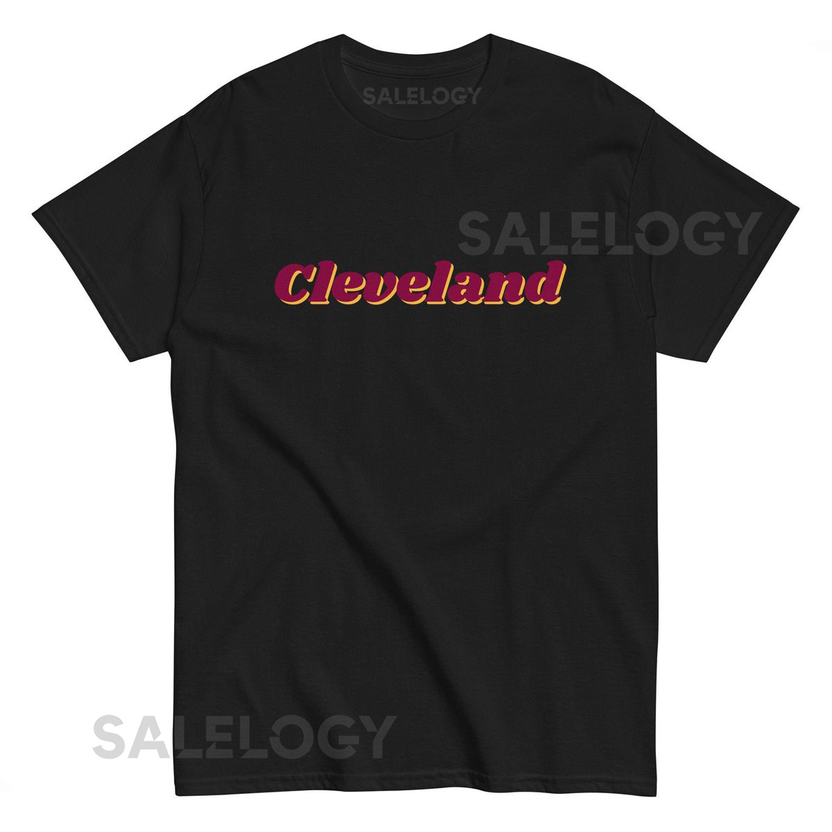 Cleveland T-Shirt Fan Apparel Streetwear Tee Wine Gold Design Sports Enthusiast Gift Unisex Cotton Shirt Ohio Cavs_347