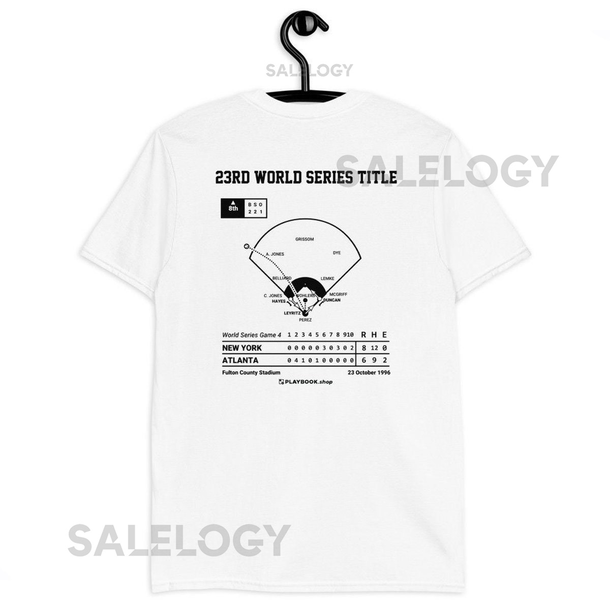 Greatest Yankees Plays T-shirt 23rd World Series title 1996_495