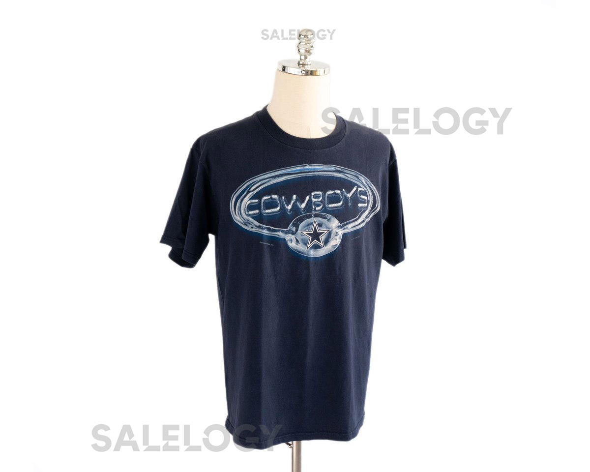 Vintage Dallas Cowboys NFL Football Navy Blue T-Shirt Large CSA Sportswear VF Knitwear 1999 2000's Y2K Millennium_538