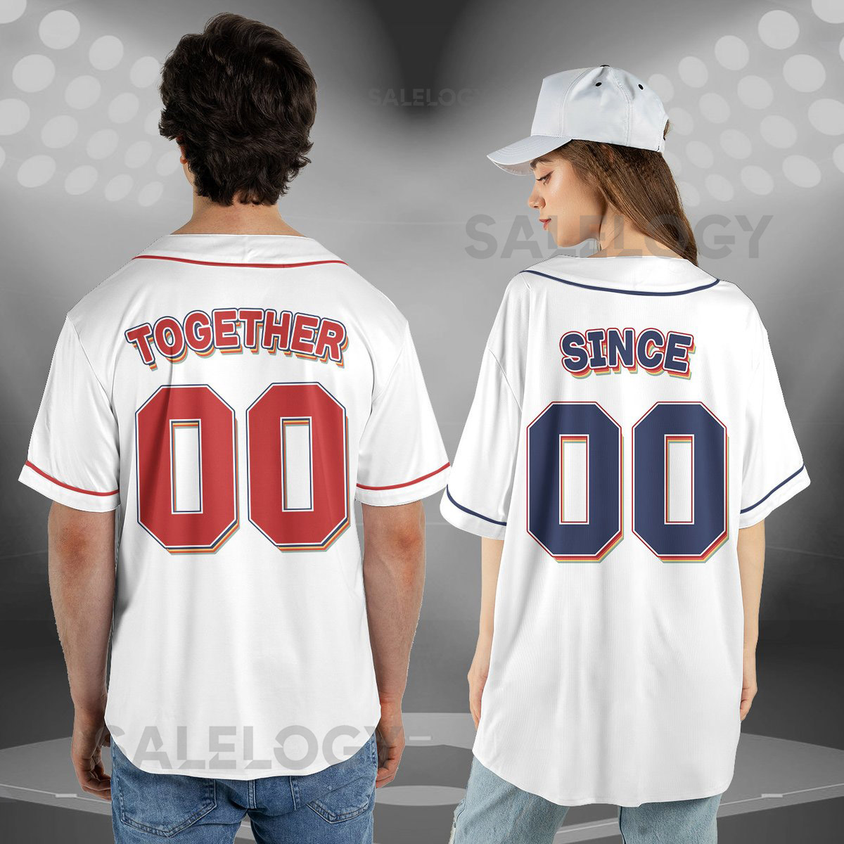 Personalized Together Since Baseball Jersey Custom Matching Couple Jersey Baseball Jersey For Anniversary Wedding Valentine Christmas_708