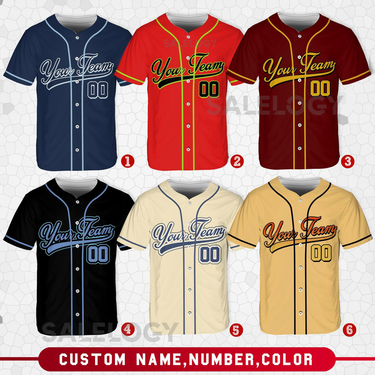 Personalized Team Name And Number Baseball Jersey Custom Baseball Jersey Shirt Baseball Jersey Uniform For Baseball Fans Baseball Lovers_390