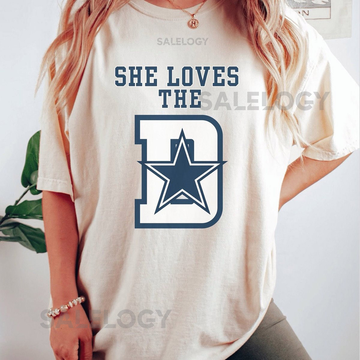 Womens Fall football Comfort Colors Shirt Dallas Cowboys tee she loves the d tshirt football lover gift its fall yall_618