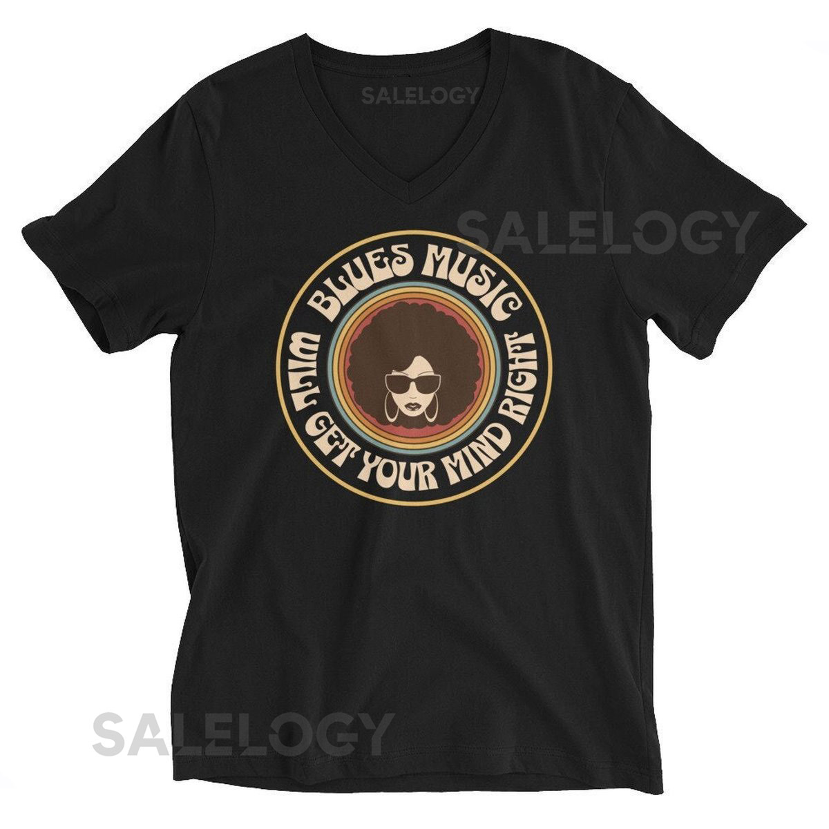 Blues Music Will Get Your Mind Right V Neck T Shirt_56