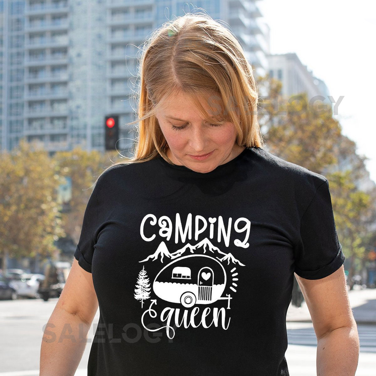 Camping Queen T-Shirt -Customized Graphic Unisex Tee -Elegance Clothing -Royalty Apparel -Adventure Apparel -Outdoor tee - Majestic Camping_201