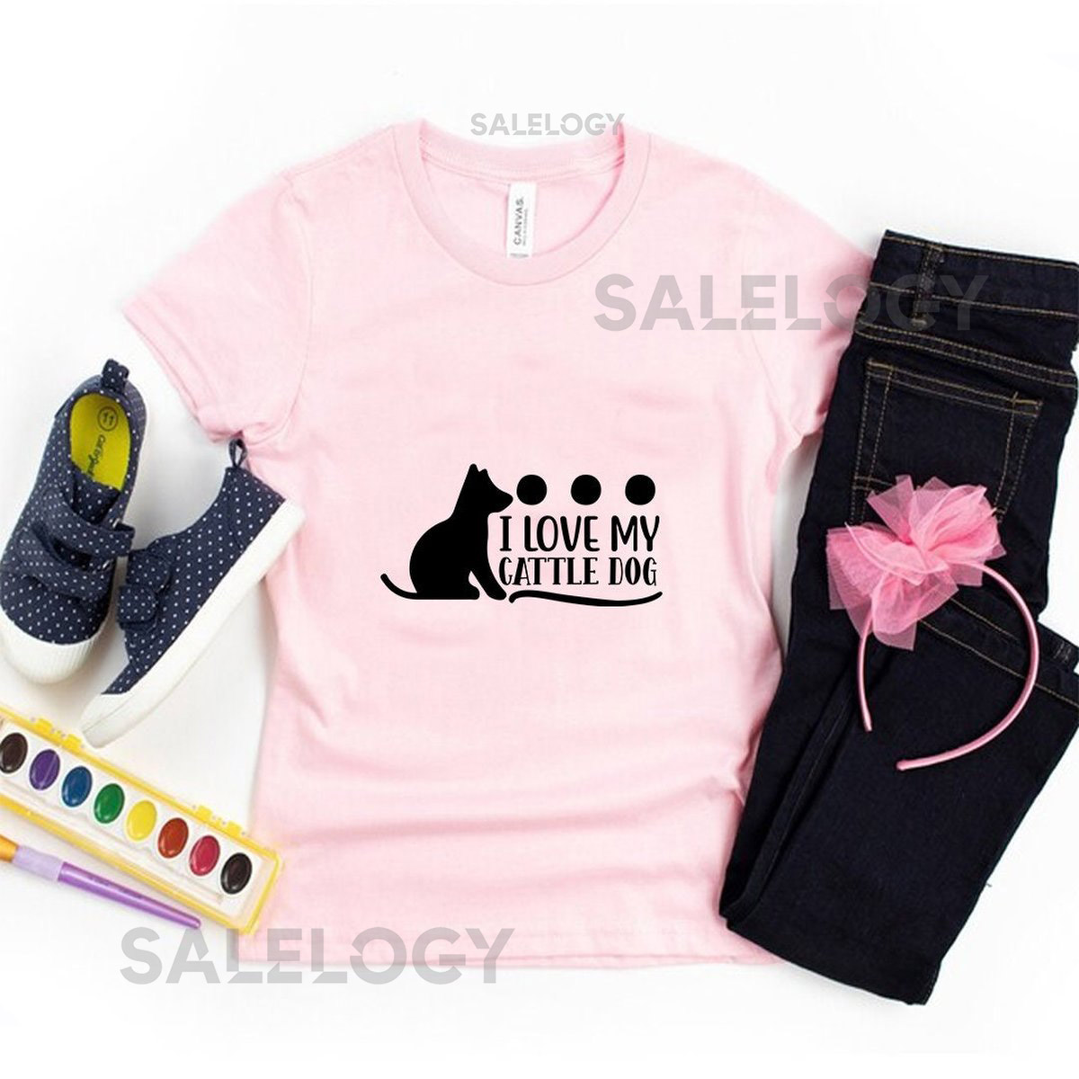 I Love My Cattle Dog T-Shirt -Customized Graphic Unisex Tee - Coordinated style -Trendy design -Distraction Shirt -Unique gift- Snug Comfort_510