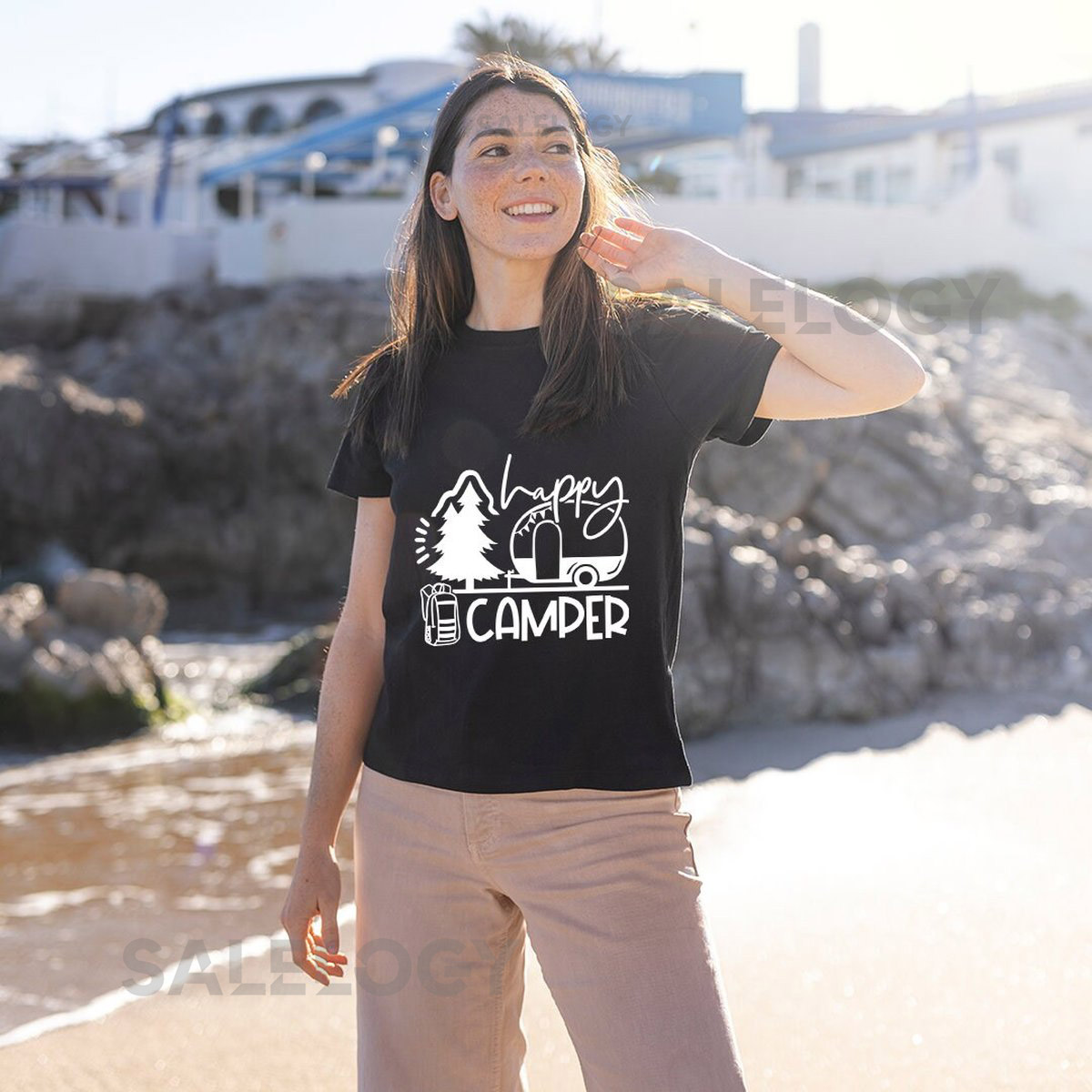 Camper T-Shirt - Customized Graphic Unisex Tee -Adventure Apparel- Travel-Inspired -Wilderness -life adventures- Camping Vibes- high-quality_187