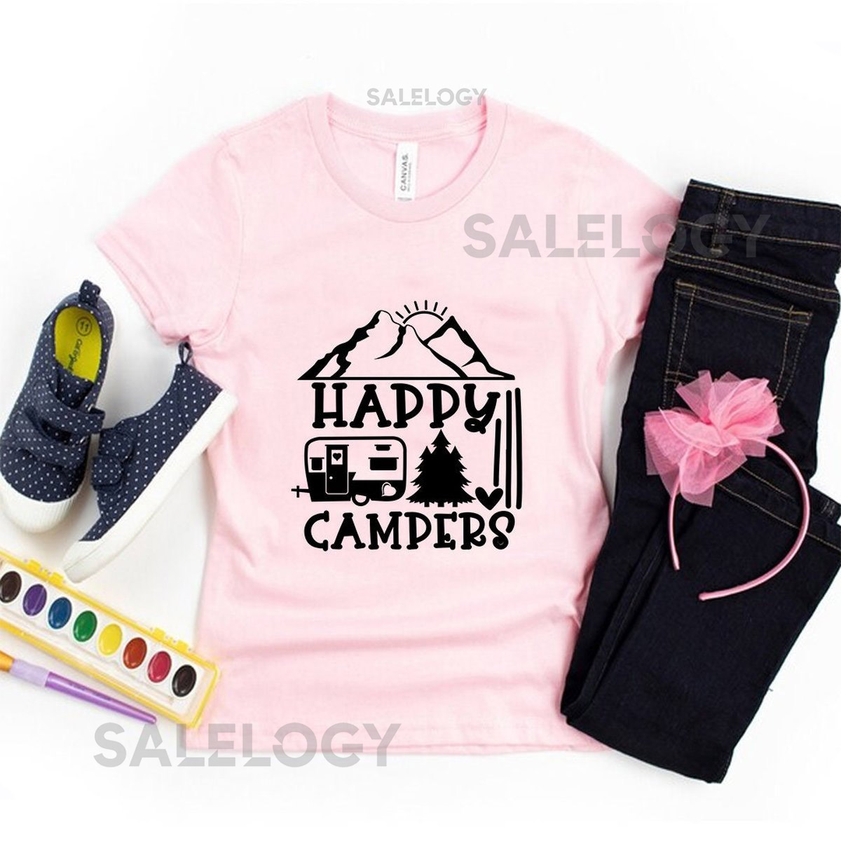 Happy Campers T-Shirt - Customized Graphic Unisex Tee - Adventure Apparel- Travel-Inspired -Exploration -life adventures -Outdoor Enthusiast_406