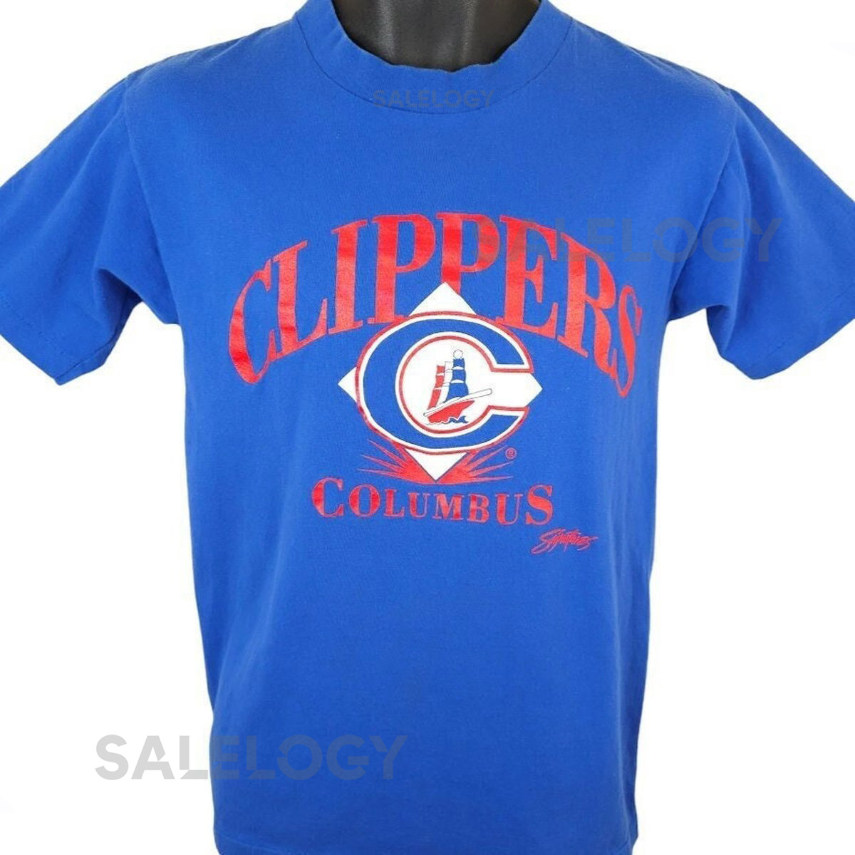 Columbus Clippers T Shirt Mens Size Small Vintage 90s Minor League Baseball MiLB Made In USA_358