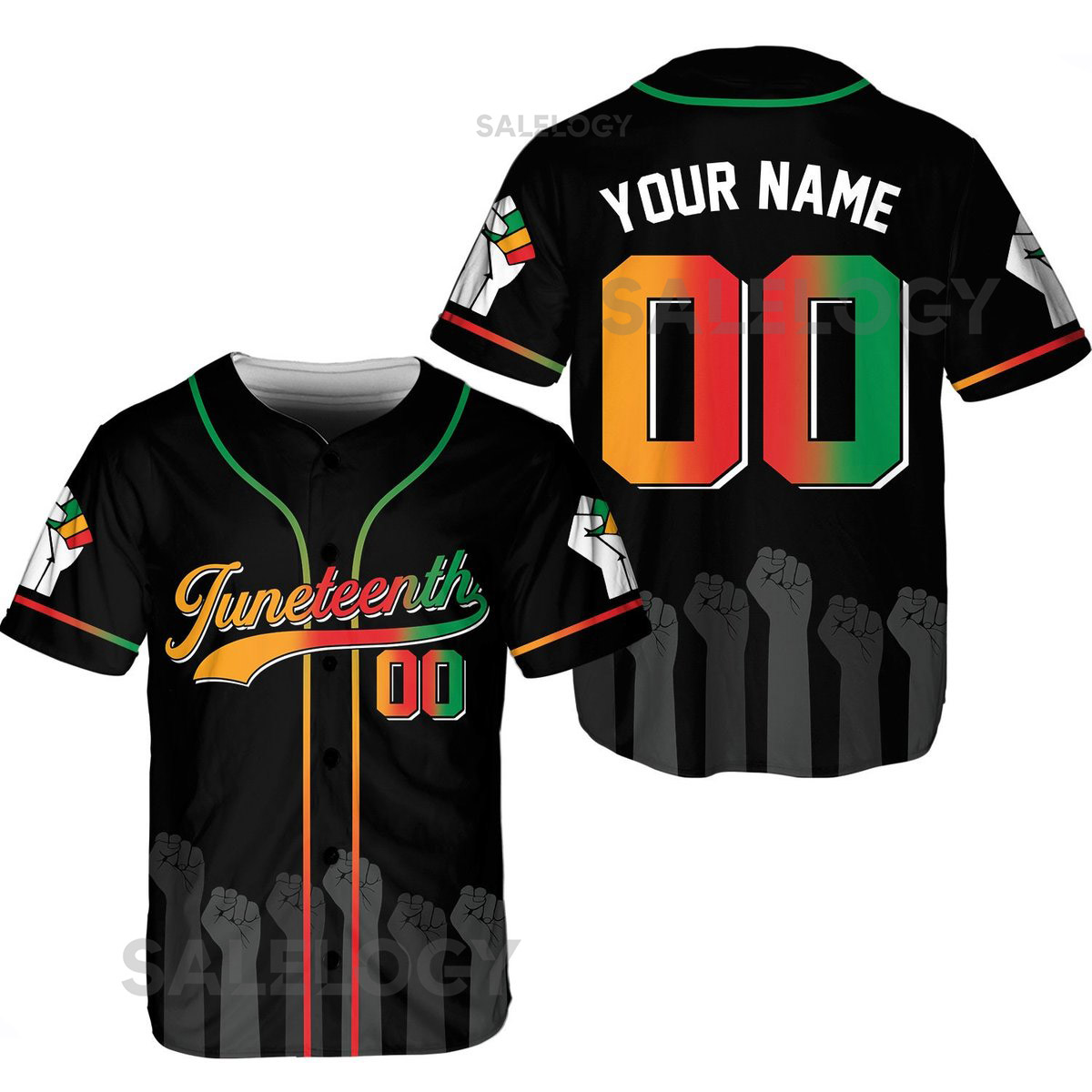 Personalized Juneteenth Baseball Jersey Custom Name And Number Baseball Jersey Black History Month Jersey African American Shirt_170