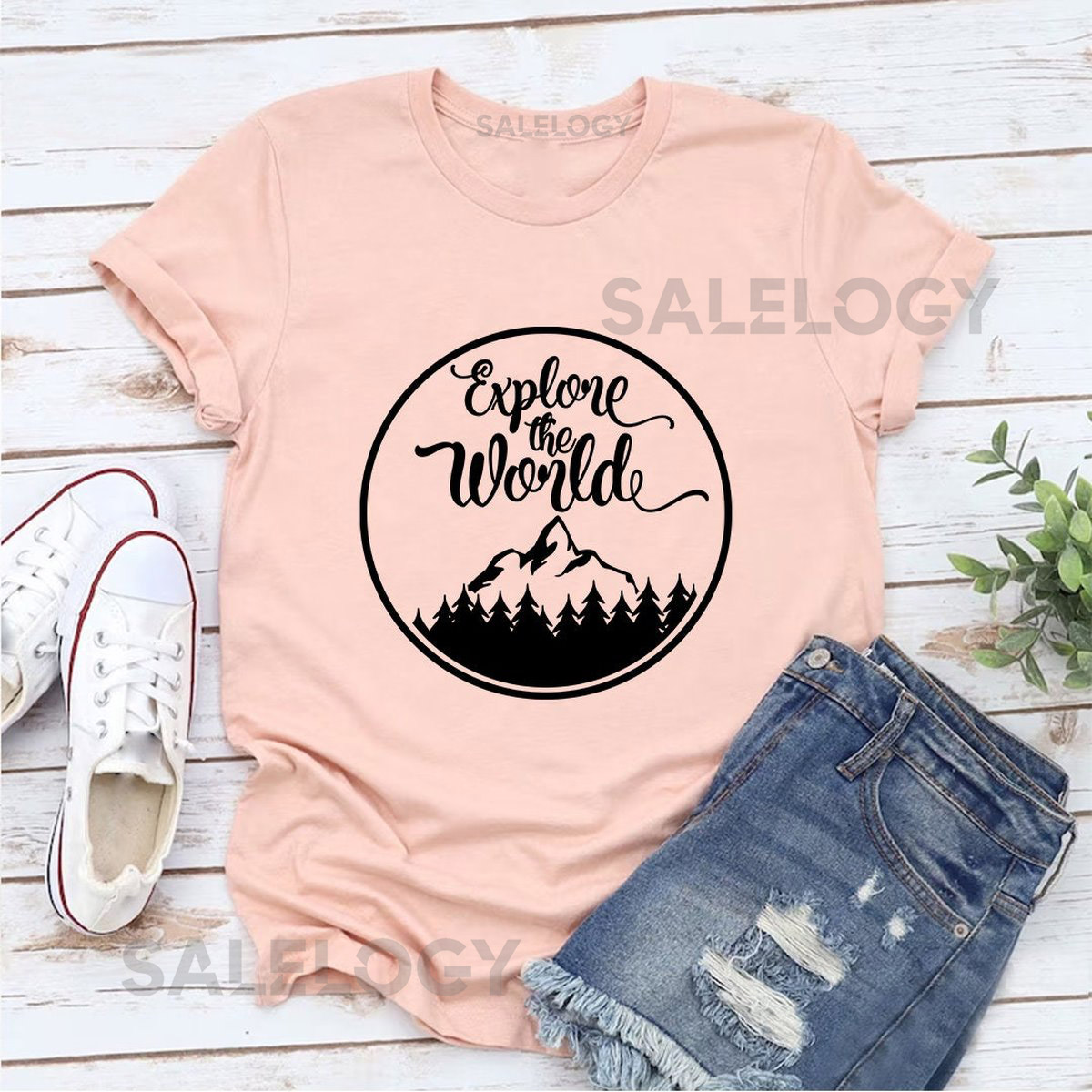 Explore the World T-Shirt - Customized Graphic Unisex Tee -World Explorer - Adventure Attire - Camper's Creed -Horizons Apparel- Collection_272