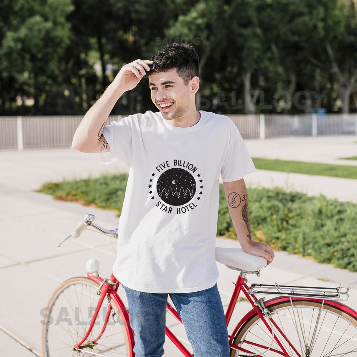 Five Billion Star Hotel T-Shirt - Customized Graphic Unisex Tee -World Explorer - Adventure Attire - Stars Retreat Tees - Stargazer Fashion_327