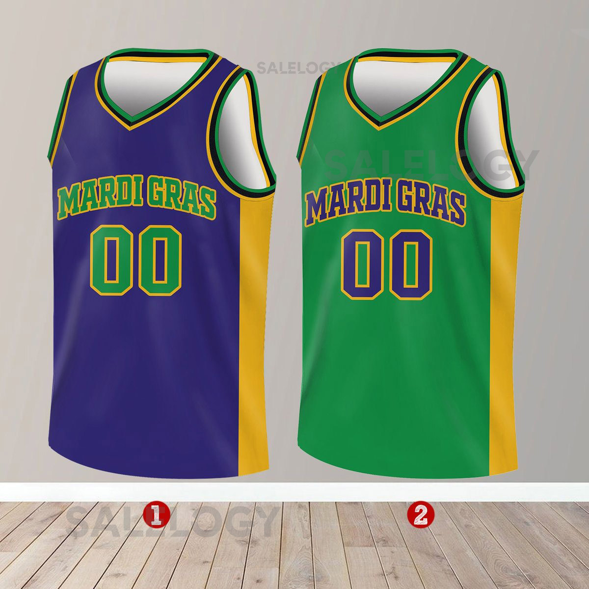 Custom Mardi Gras Basketball Jersey Team Name Number Basketball Jersey Team Basketball Jersey for Mardi Gras Parade New Orleans_187
