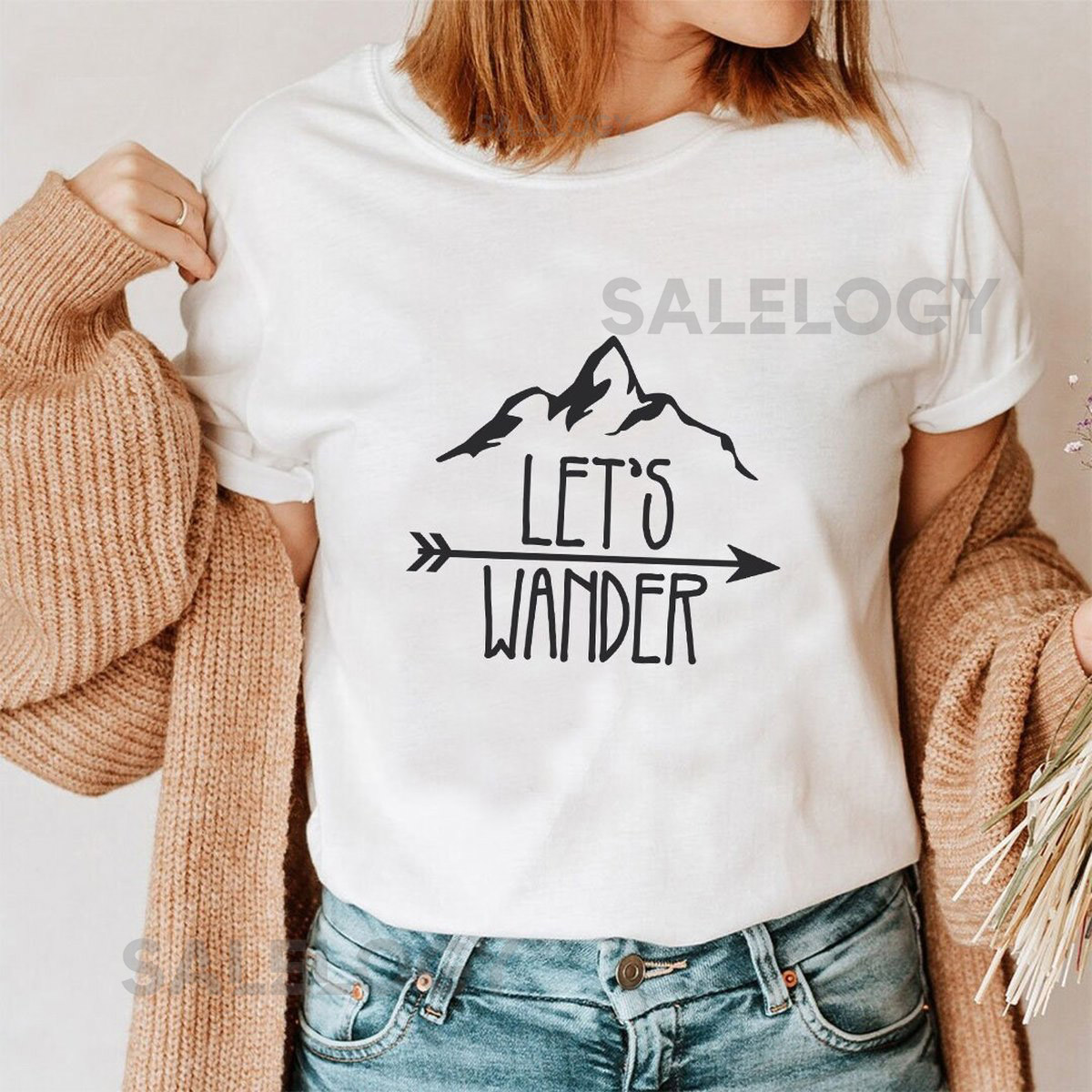 Let's Wander T-Shirt - Customized Graphic Unisex Tee - Travel-Inspired Wardrobe - Camping is Everything - Comfortable - Discover Your Style_637