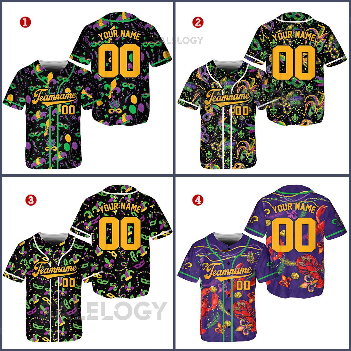 Personalized Mardi Gras Baseball Jersey Custom Name And Number Baseball Jersey Mardi Gras Carnival Jersey Gift For Family Matching_200