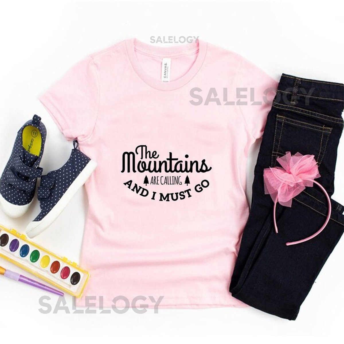 The Mountains Are Calling And I Must Go T-Shirt-Customized Graphic Unisex Tee - Wanderlust Gift - Call of the Wild - Trip to Mountain Tee_1084