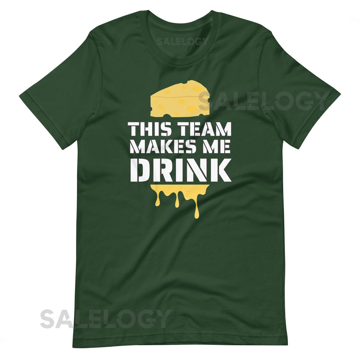Team Makes Me Drink Green Bay Funny Football Unisex t-shirt S-4X_658