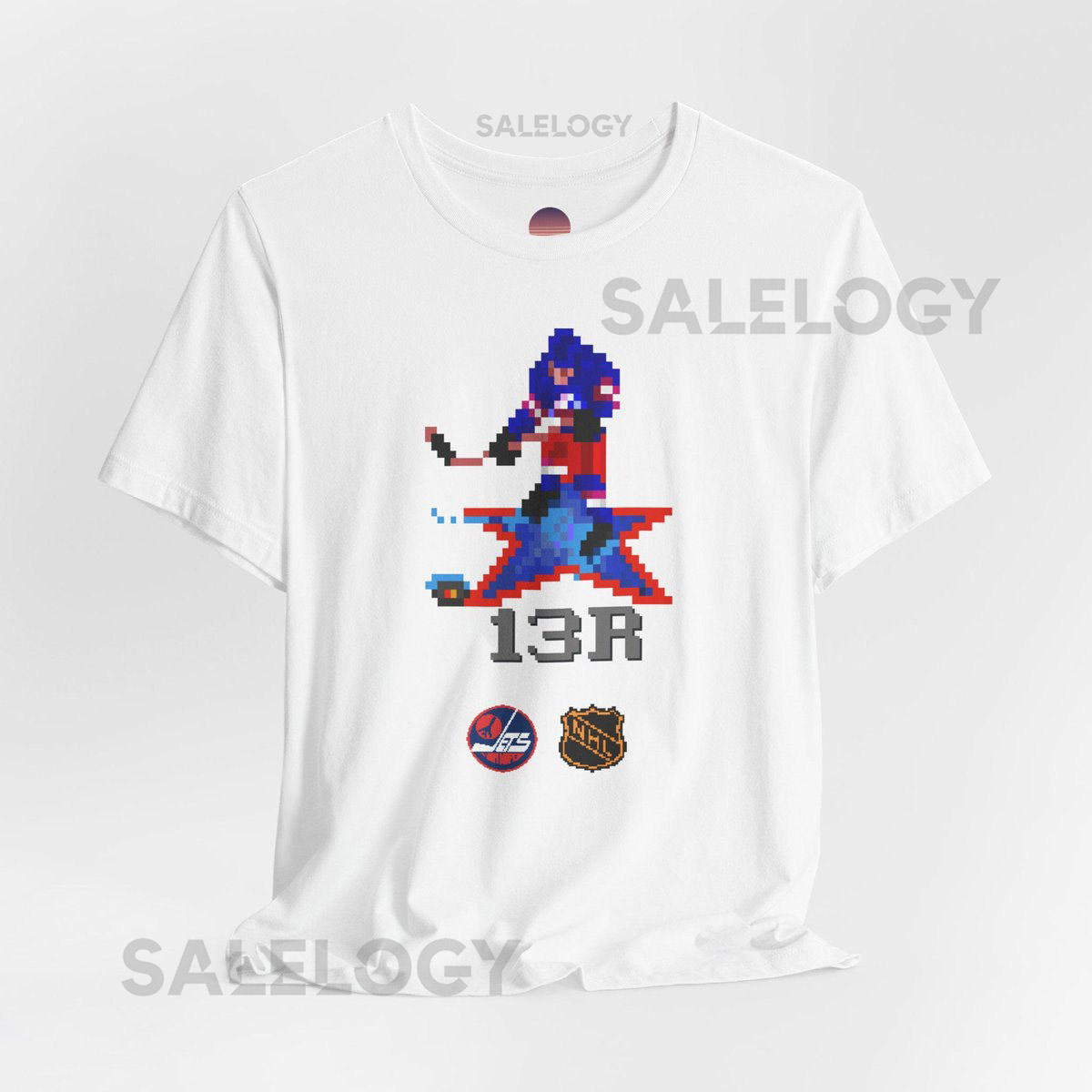 Selanne T Shirt Selanne 8 Bit T Shirt Selanne retro T Shirt Teemu Selanne Jets T Shirt Winnipeg Jet T Shirt Unisex NHL94_476