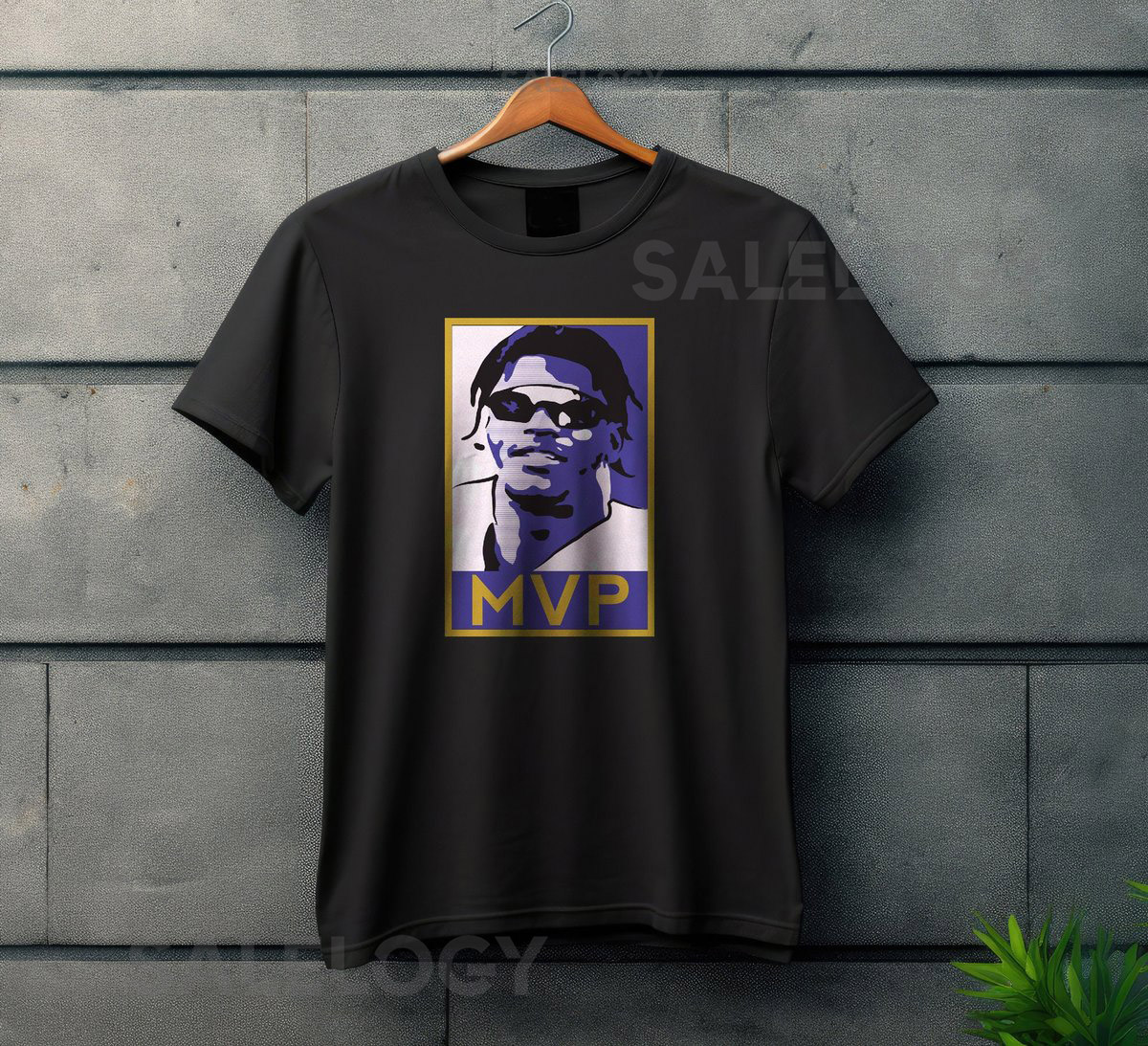 Lamar Jackson Baltimore Ravens Baltimore Football NFL MVP Crew Neck T-shirt_749