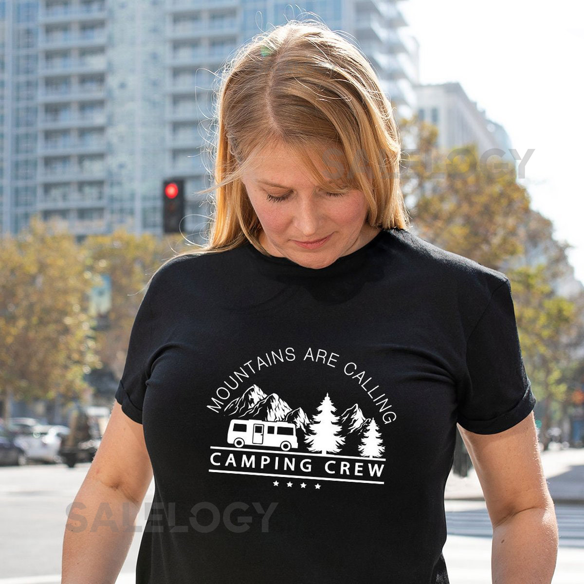 Mountains Are Calling Camping Crew T-Shirt-Customized Graphic Unisex Tee- Summer Apparel - Adventure Tee - Camping Crew - Mountain Lover Tee_715