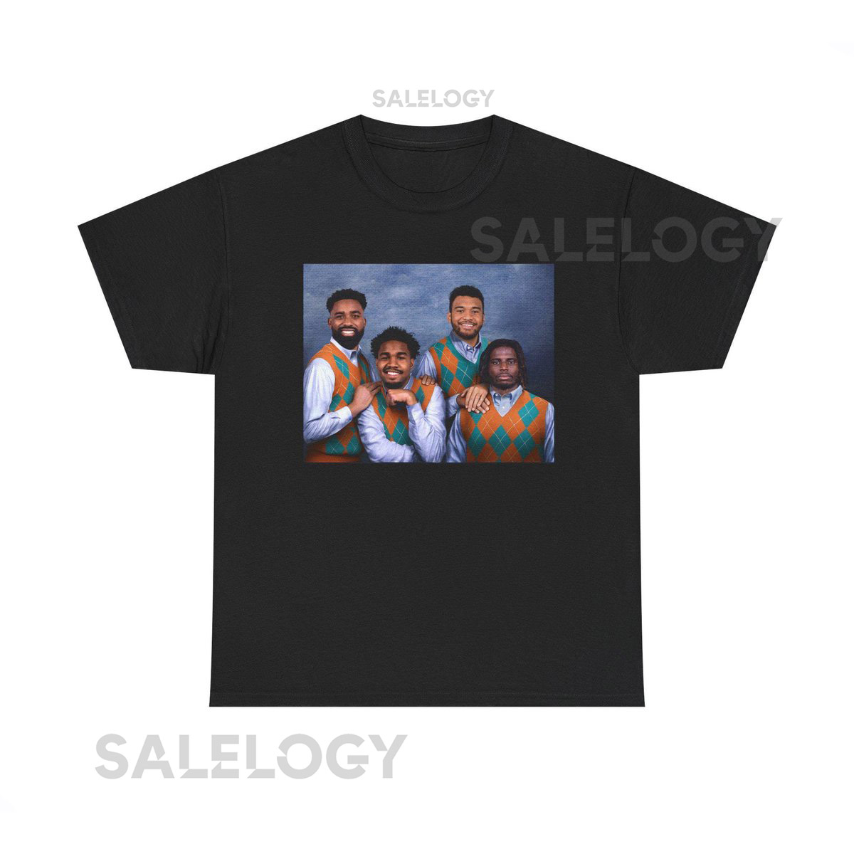 Raheem Mostert Jaylen Waddle Tua Tagovailoa and Tyreek Hill Funny Step BrothersUnisex Heavy Cotton Tee_505