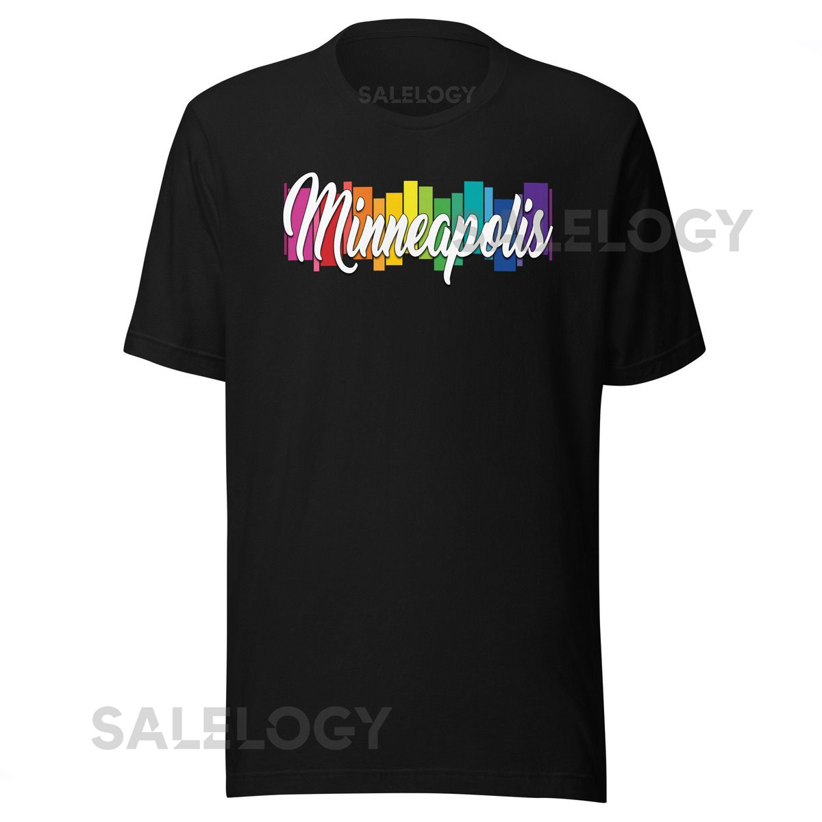 Minneapolis Rainbow T-Shirt Midwest Pride Tee Colorful LGBTQ Design for Twin Cities Travelers and Locals_580