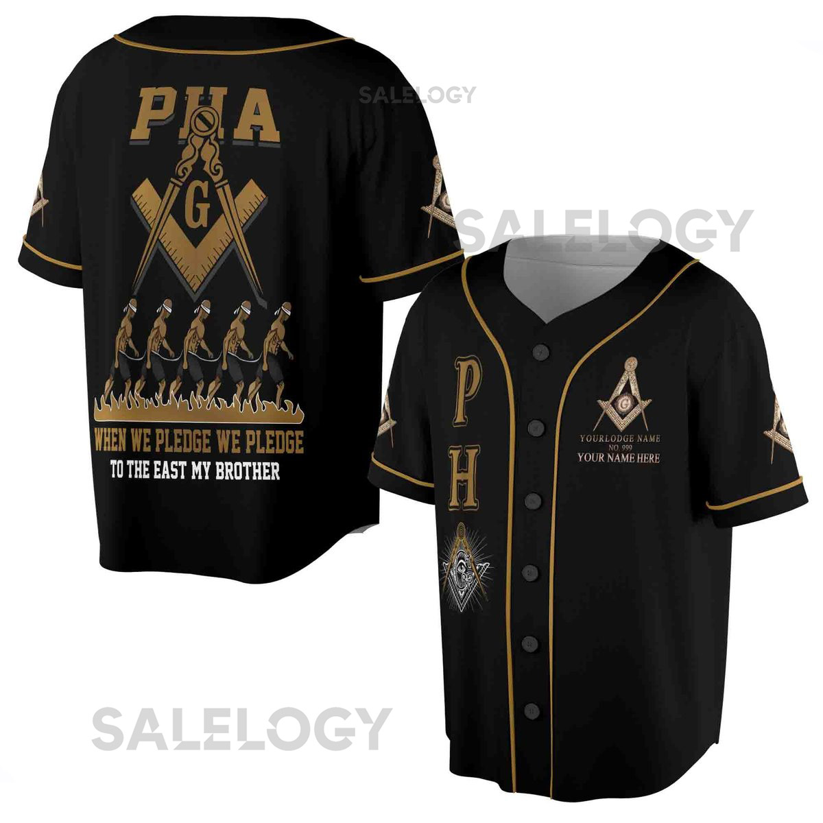 Custom PHA Baseball Jersey Lodge Name Number 3D Design_46