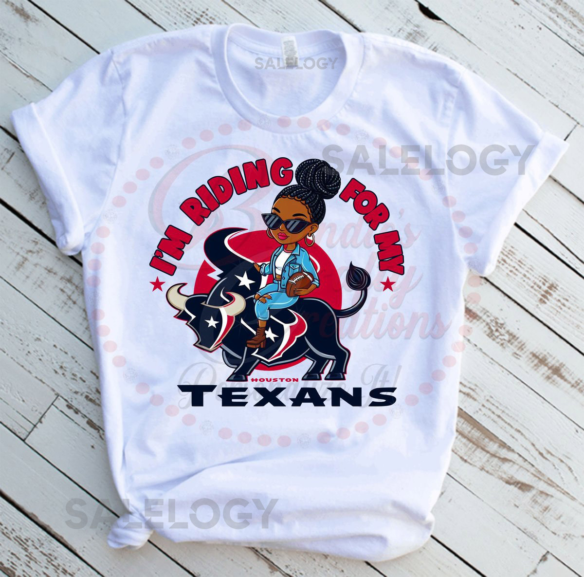 I'm Riding For My Texans Ladies Fo_426