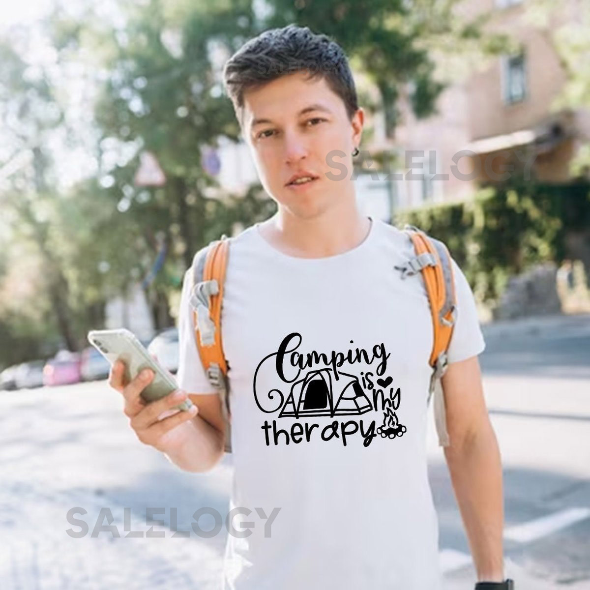 Camping is My Therapy T-Shirt -Customized Graphic Unisex Tee -Elegance Clothing -Nature Lover's -Adventure Apparel -Outdoor Therapy_198