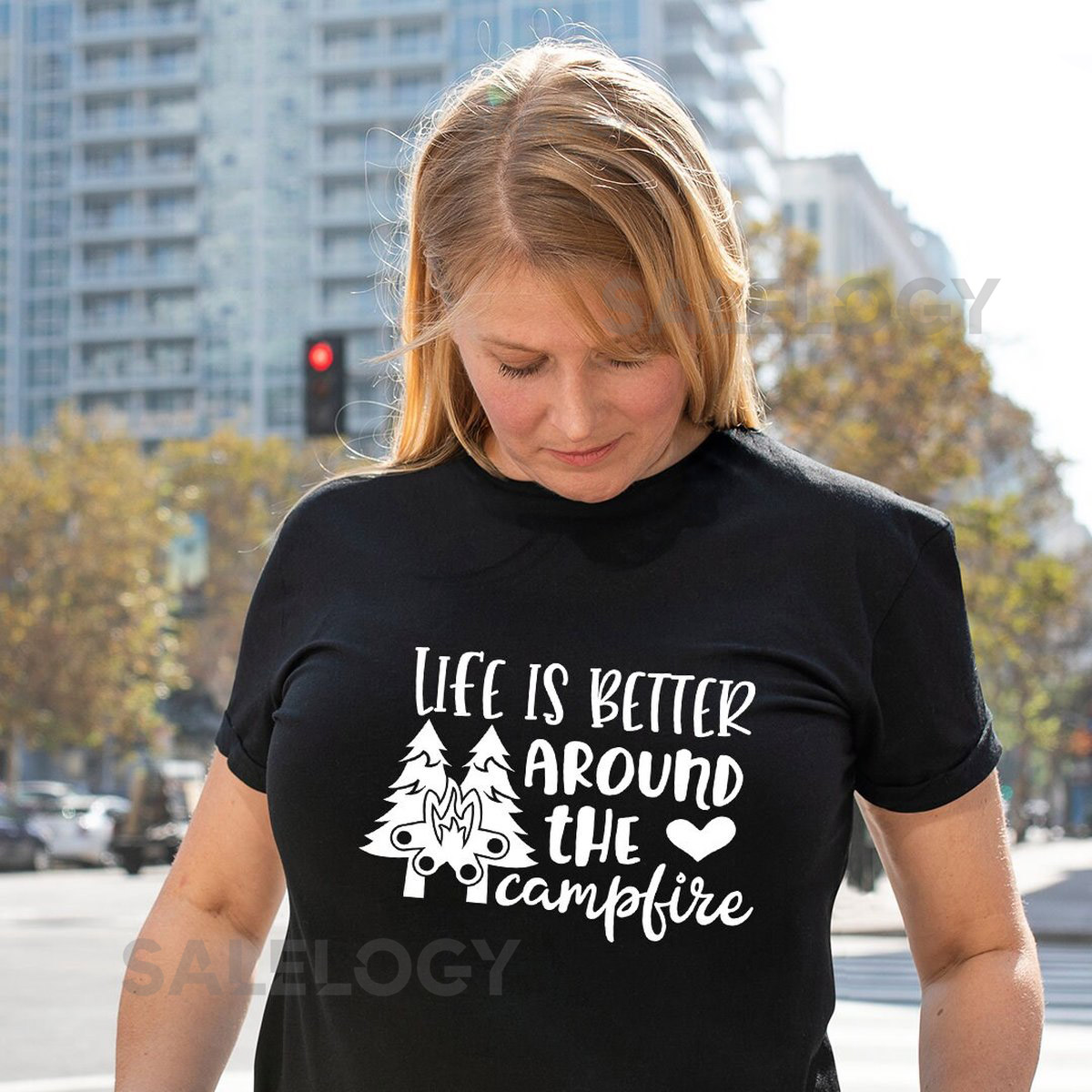 Life is Better Around the Campfire T-Shirt - Customized Graphic Unisex Tee- Adventure Apparel -Travel-Inspired -Journey Ready -Gathering Tee_642