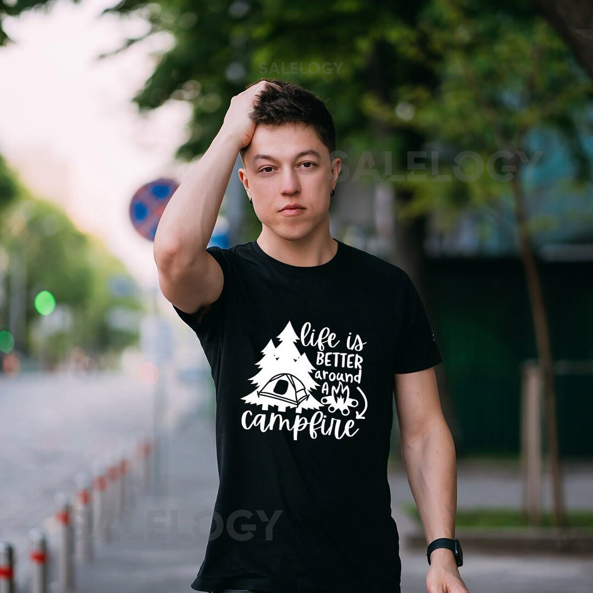 Life is Better Around the Campfire T-Shirt - Customized Graphic Unisex Tee- Adventure Apparel -Travel-Inspired -Journey Ready -Gathering Tee_643