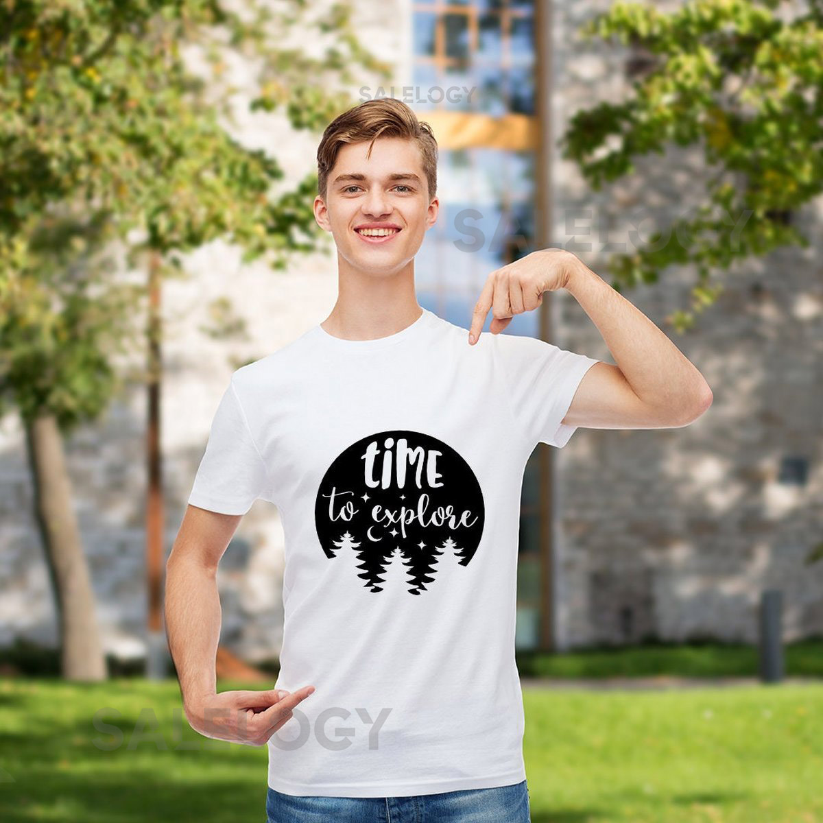 Time to Explore T-Shirt - Customized Graphic Unisex Tee - Camper Chic - Journey shirts -Comfort and Style - Unique tees - Travel enthusiast_1140