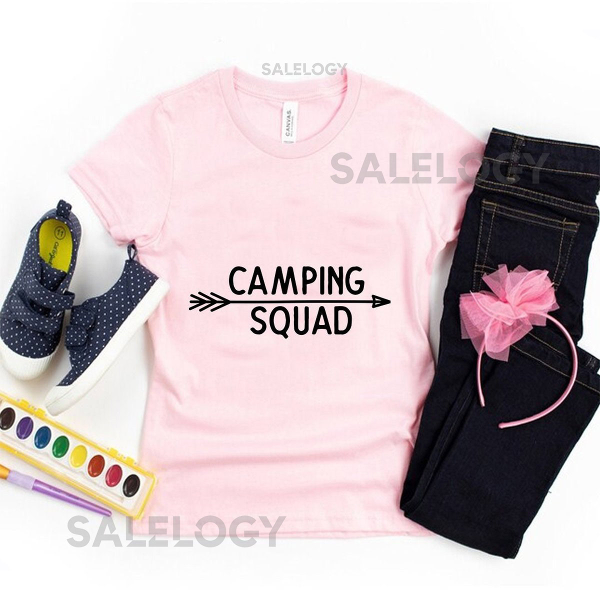 Camping Squad T-Shirt - Customized Graphic Unisex Tee -Campfire Couture - Adventure Attire -Nature Nomads Apparel -Outdoor Fashion- Camping_202