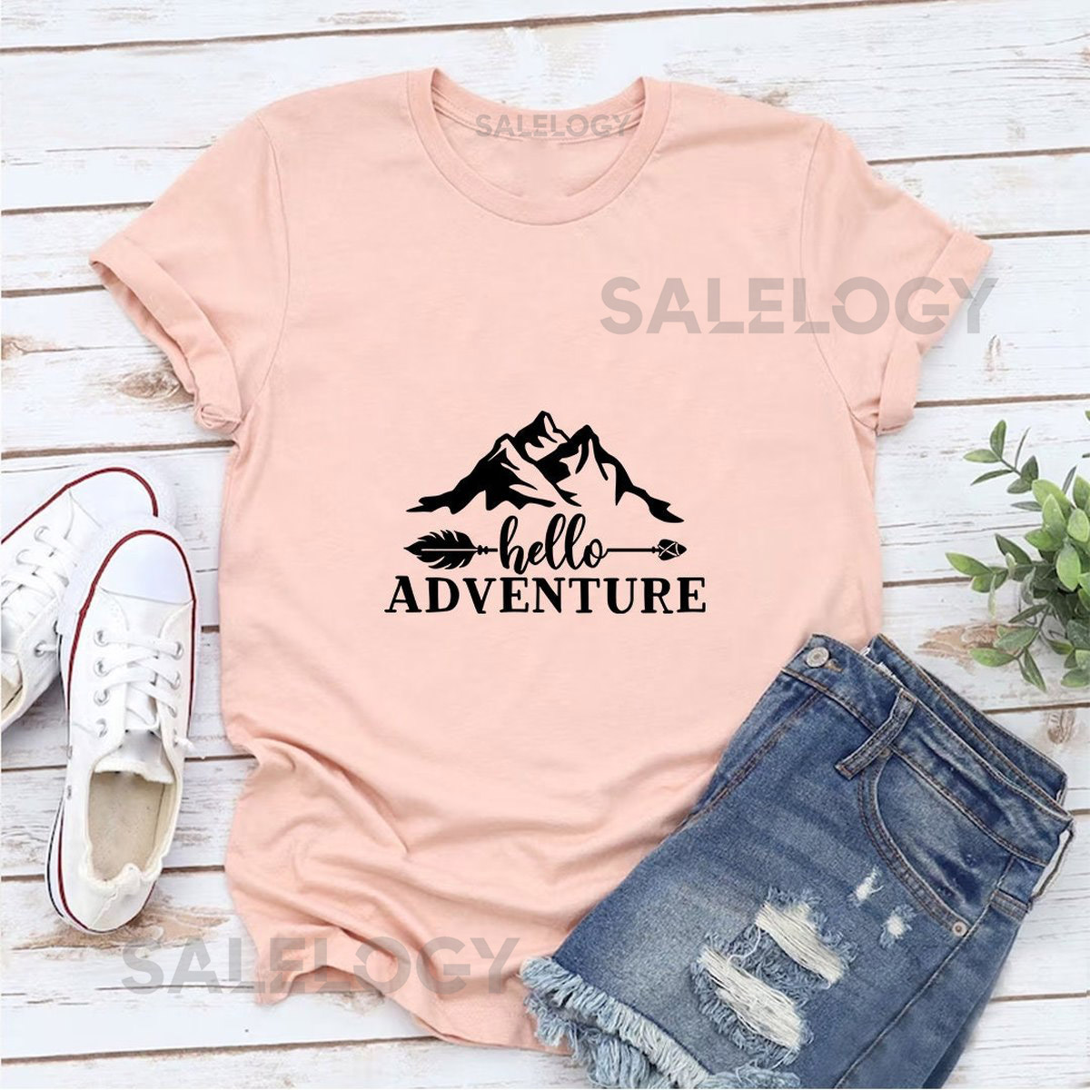 Hello Adventure T-Shirt - Customized Graphic Unisex Tee - World Explorer - Adventure Attire - Explore and Extend - Explorer's Couture- Tees_436