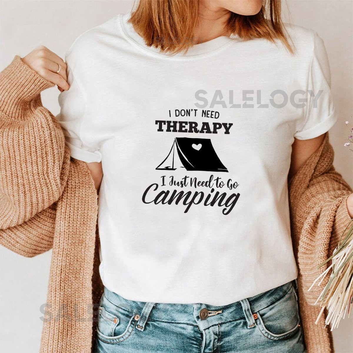 I Don't Need Therapy I Just Need to Go Camping T-Shirt - Customized Graphic Unisex Tee - World Explorer - Adventure Attire - Camping Cure_499