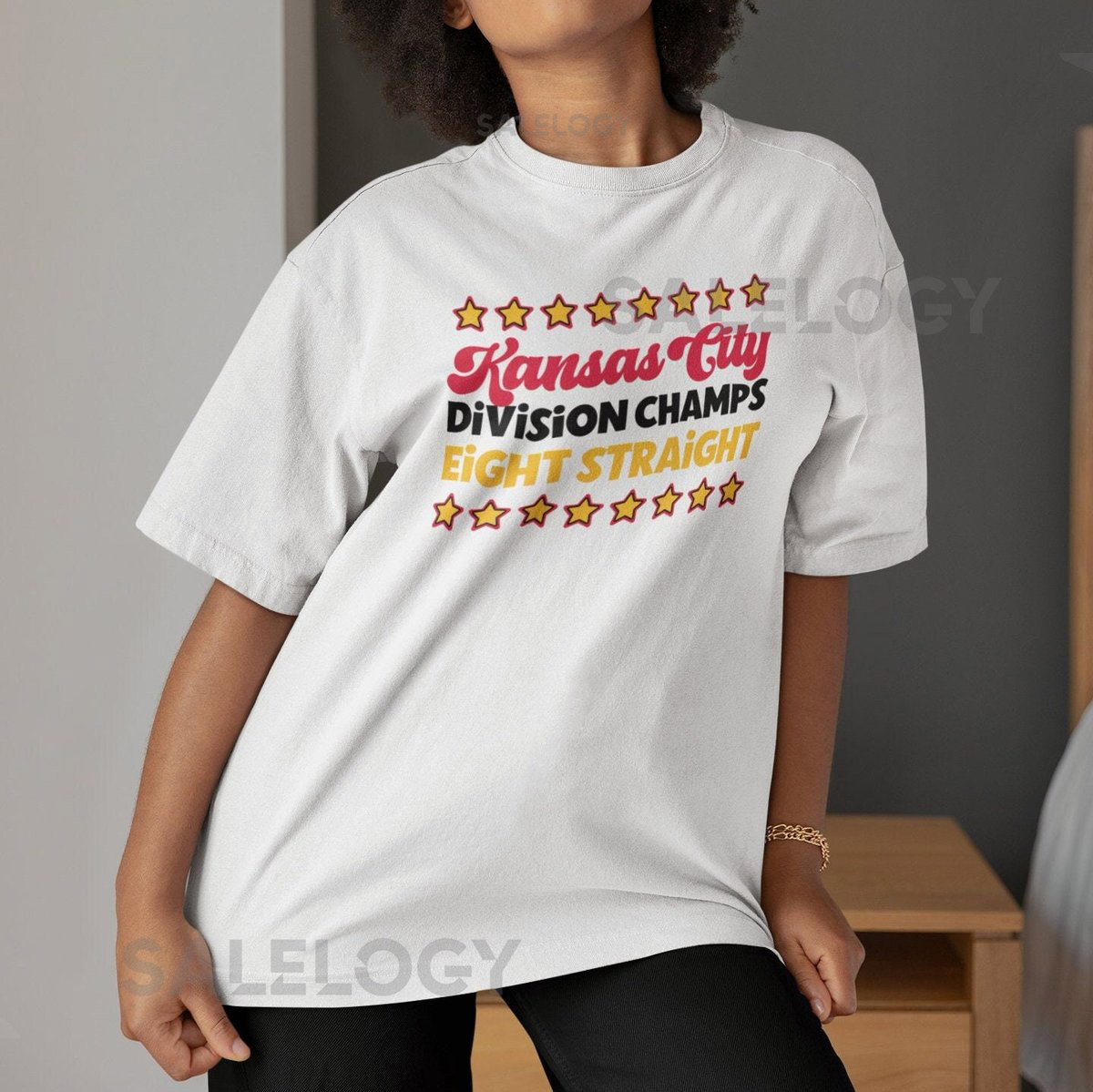 Kansas City Football Eight Straight Division Champions T-Shirt Vintage Style KC West Division Champs Tee Retro Chief Football Fan Shirt_342