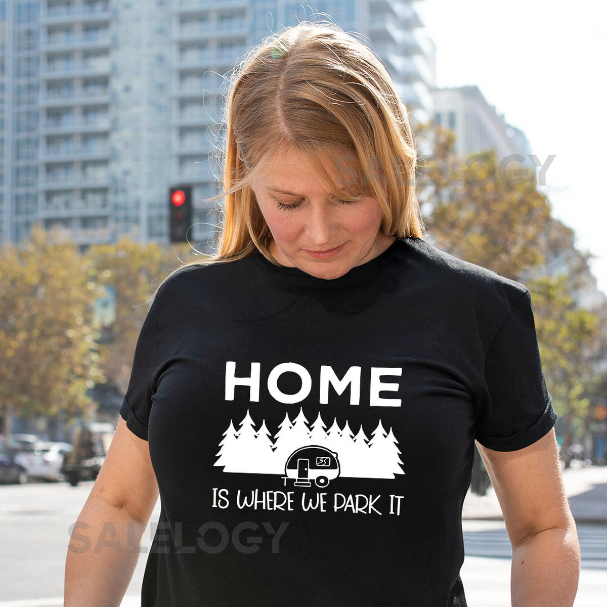 Home Is Where We Park It T-Shirt - Customized Graphic Unisex Tee - Adventure Apparel - Glamp Chic - life's adventures - Home Love - Comfort_478