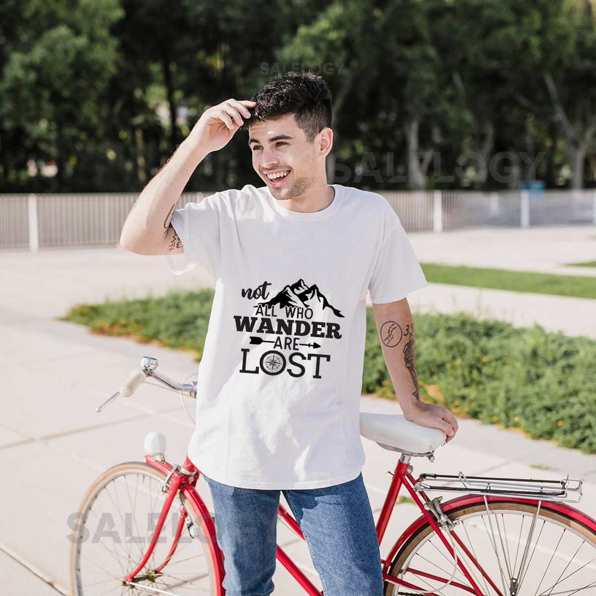 Not All Who Wander Are Lost T-Shirt-Customized Graphic Unisex Tee- Summer Getaway Tee -Wanderlust Shirt -Versatile Style -Nature Lover Tee_758
