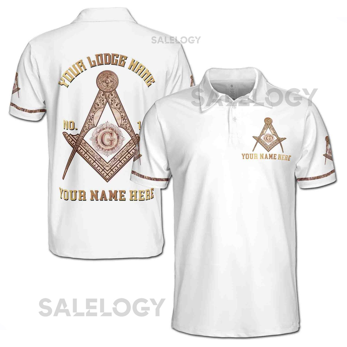 Custom Freemasonry 3D Print Men39s Polo Shirt Lodge Name Number_29